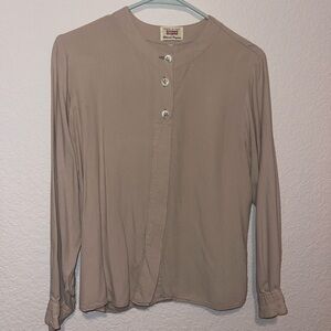 Sisley Beige Button-Up Shirt